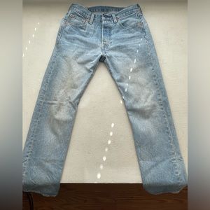 Levi Strauss & Co 501 Blue Fade Denim Jeans
